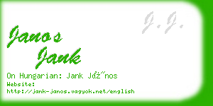janos jank business card